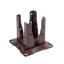 PIED DE POTEAU OUVERT MARRON 90X90